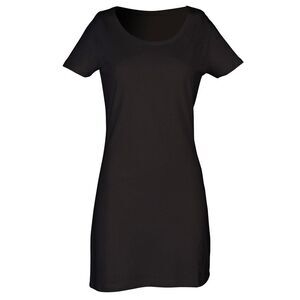 Skinni Fit Womens/Ladies T-Shirt Dress / Black
